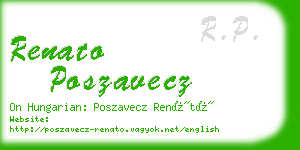 renato poszavecz business card